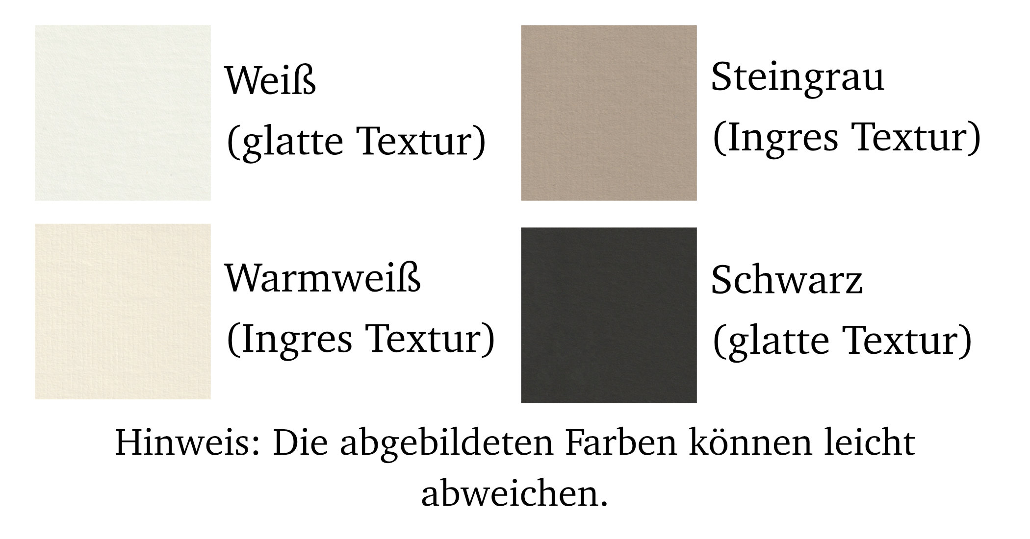 Farboptionen für Passepartouts